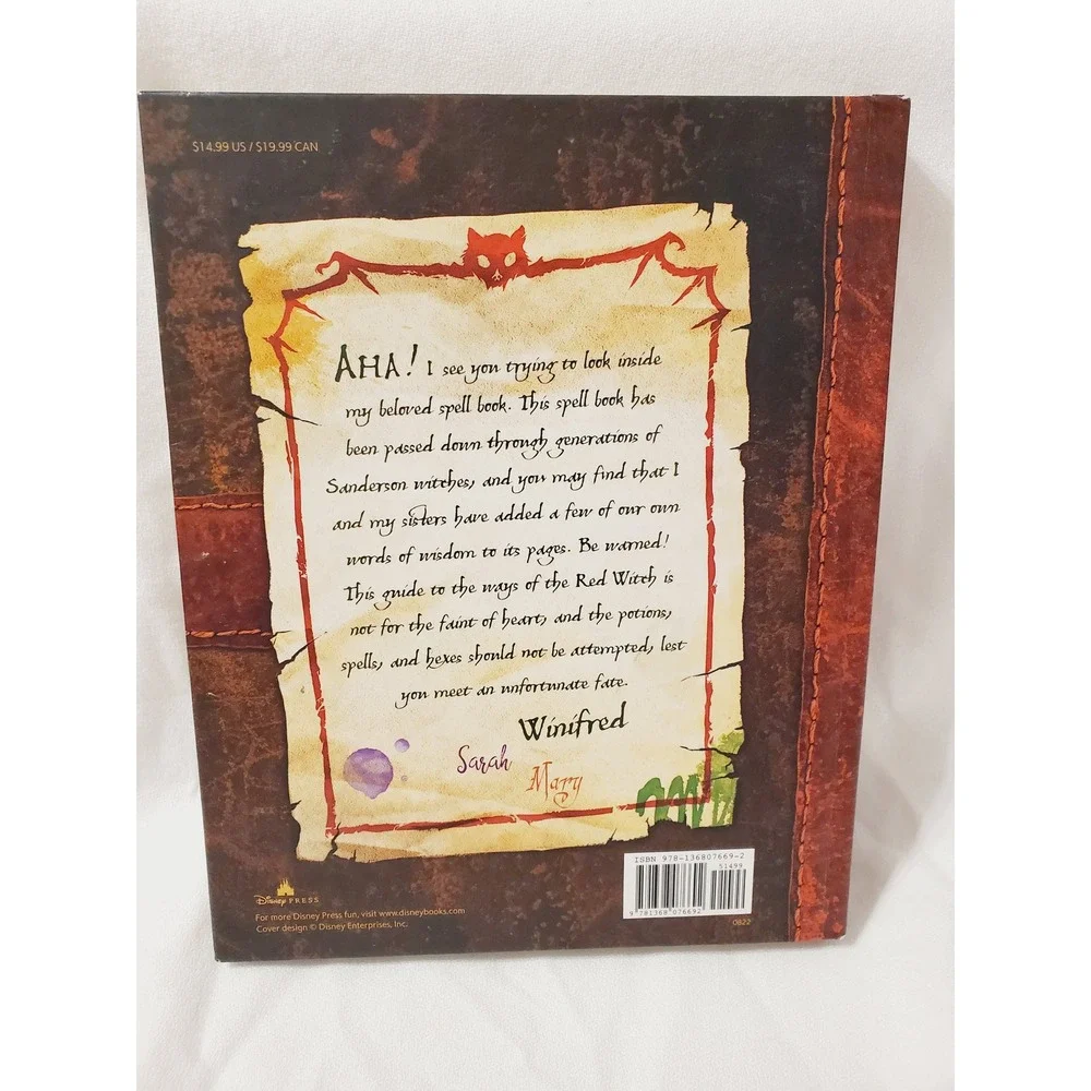 Disney Hocus Pocus Spell Book Sanderson Sisters Guide Spells Potions Hardcover